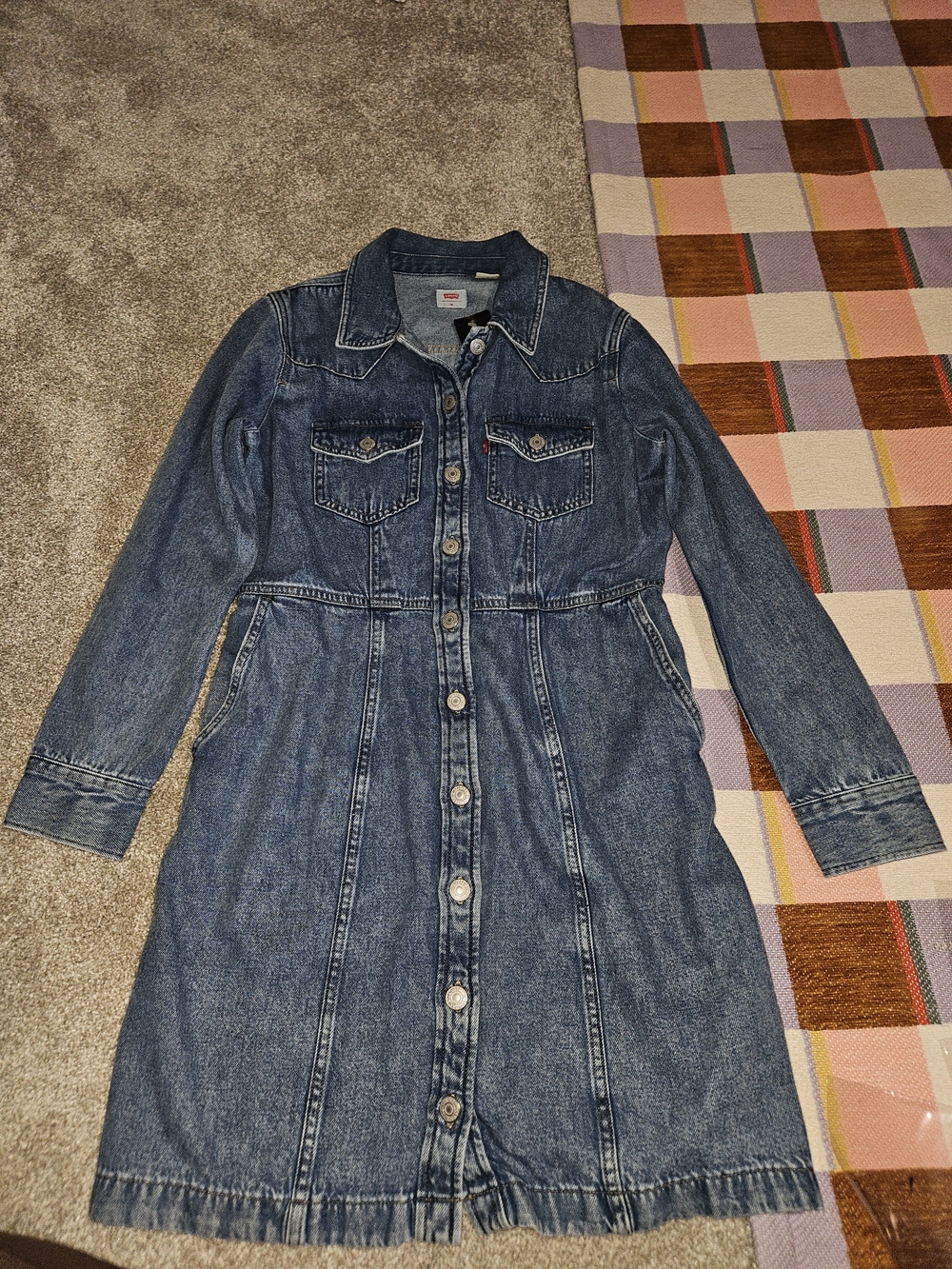 Levi's Flynn Western Dress Size: MEDIUM 100% COTTON